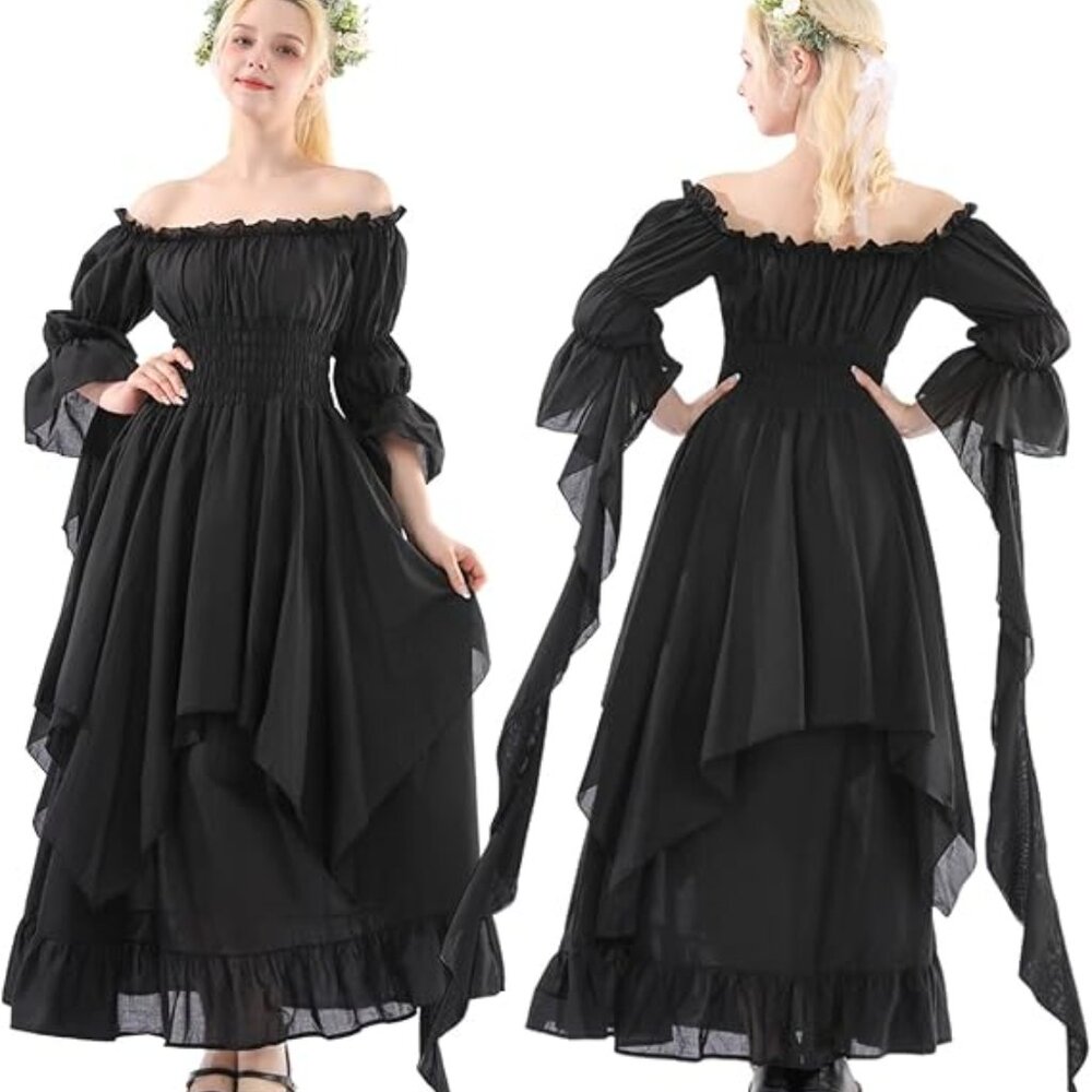 Renaissance Costume Women Gothic Witch Dress - Never Worn